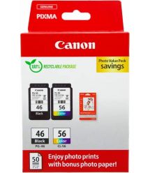 Canon Комплект No.46: Картридж Canon PG-46Bk/CL-56 кольор. Value Pack