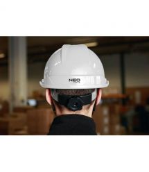 Neo Tools Каска защитная, пластик ABS, пряжка для регулировки, белый