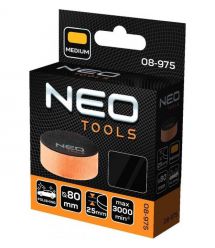 Neo Tools Диск полировальный, губка средняя, на липучке, 80x25мм