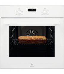 Electrolux Духовой шкаф электрический, 65л, A, дисплей, конвекция, телескопические направляющие, белый