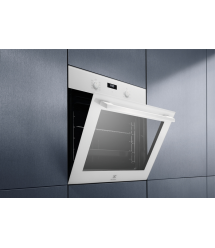 Electrolux Духовой шкаф электрический, 65л, A, дисплей, конвекция, телескопические направляющие, белый