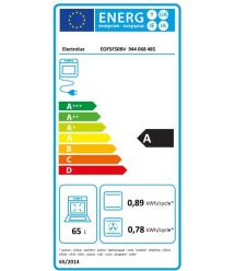 Electrolux Духовой шкаф электрический, 65л, A, дисплей, конвекция, телескопические направляющие, белый