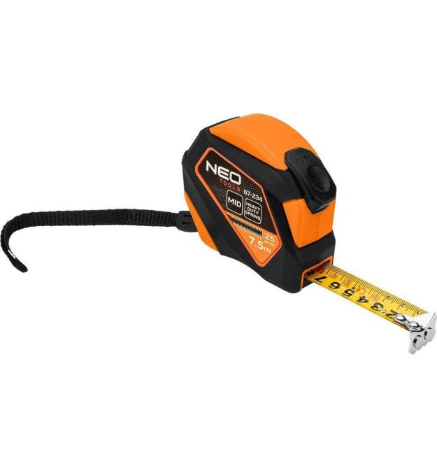 Neo Tools Рулетка, 7.5мx25мм, с фиксатором сматывания, магнит