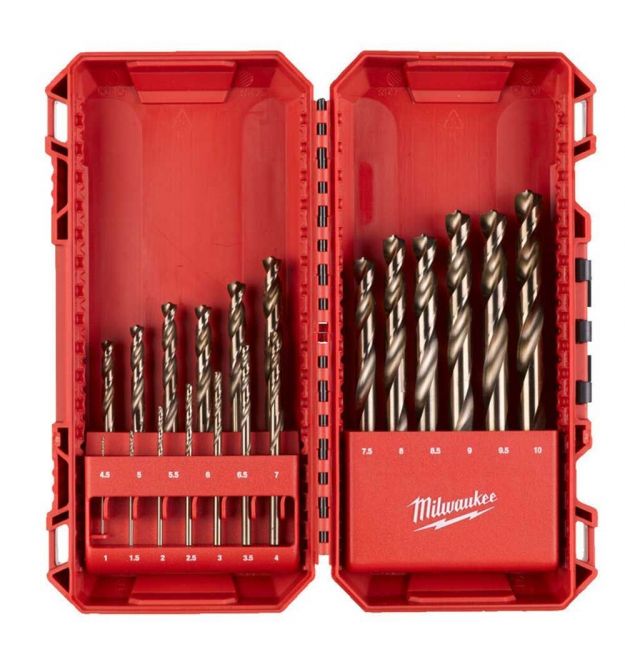 Milwaukee Набор сверл по металлу HSS-Co, 19 шт, 1-10мм, кейс