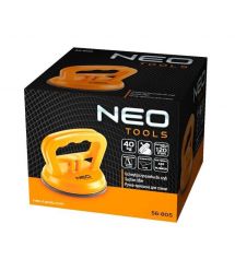 Neo Tools Присоска вакуумная, одинарная, пластиковый корпус, диаметр 120мм, 40кг