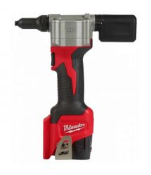 Milwaukee Заклепочник аккумуляторный M12 BPRT-201X 12В АКБ 1x2А·час ЗП C12C 2.4мм 3.2мм 4.0мм 4.8мм 2.1кг кейс