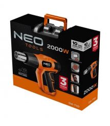 Neo Tools Фен строительный 2000Вт 70-600°C 300/500л·мин 0.77кг