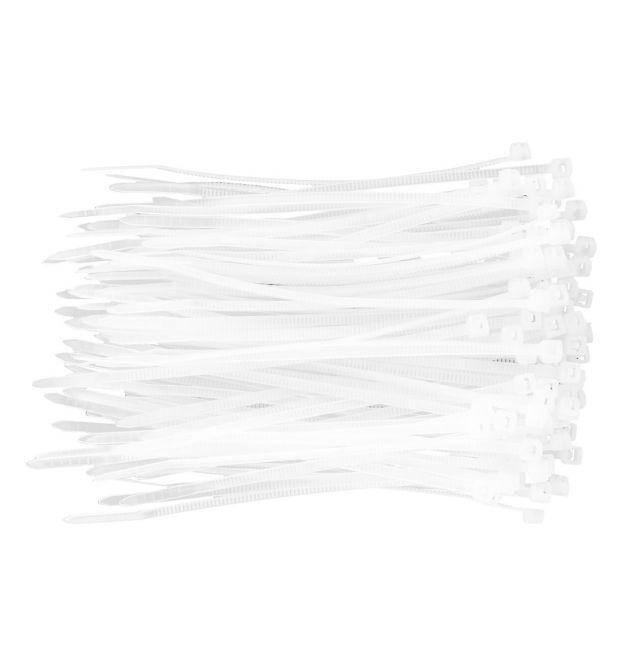 Neo Tools Хомут-стяжка, 100шт, пластик, 2.5x100мм, белый