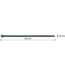 Neo Tools Хомут-стяжка, 50шт, пластик, 4.8х160мм, зеленый