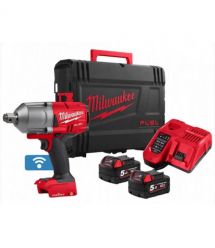 Milwaukee Гайковерт ударный аккумуляторный M18 ONEFHIWF34-502X 18В АКБ 2х5А·час 0-1800об·мин 2034Нм 3/4" ЗП M12-18FC кейс 3.5кг