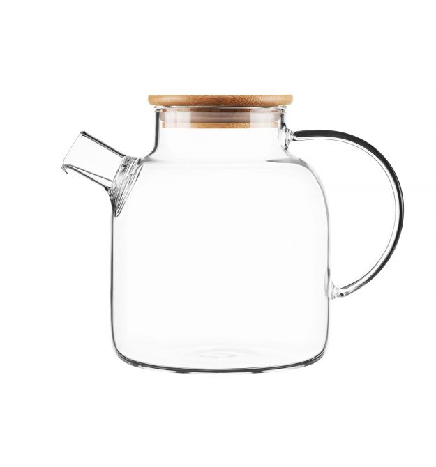 ARDESTO Заварник Gemini 1500мл, боросиликатное стекло, бамбук, прозрачный