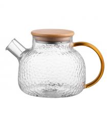 ARDESTO Заварник Gemini Dew 1000мл, боросиликатное стекло, бамбук, прозрачный