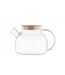 ARDESTO Заварник Gemini 1000мл, боросиликатное стекло, бамбук, прозрачный