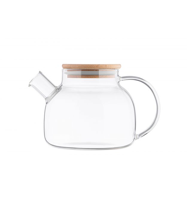 ARDESTO Заварник Gemini 1000мл, боросиликатное стекло, бамбук, прозрачный