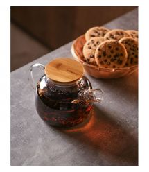 ARDESTO Заварник Gemini 1000мл, боросиликатное стекло, бамбук, прозрачный