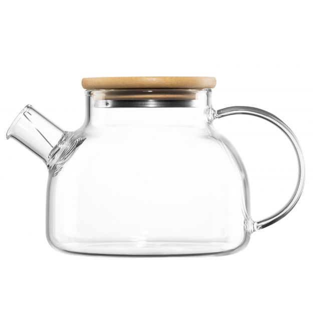 ARDESTO Заварник Gemini 800мл, боросиликатное стекло, бамбук, прозрачный