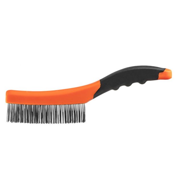 Neo Tools Щетка проволочная прямая, 4х16 рядов, прямая проволока 0.3мм, 260мм, двухкомпонентная рукоятка