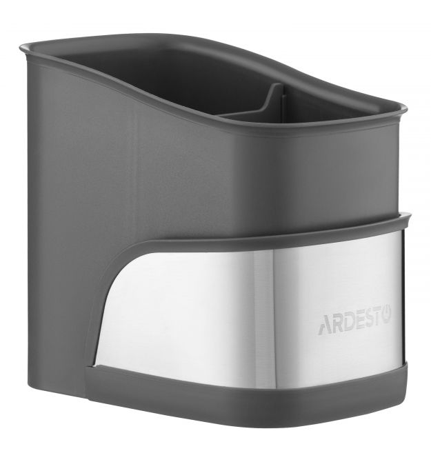 ARDESTO Органайзер для щеток, 15x10x13.5см, пластик, нержавеющая сталь, серый