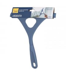 ARDESTO Скребок для стекла 24x25см, пластик, голубой