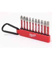 Milwaukee Биты Shockwave Carabiner, набор 10шт, сталь