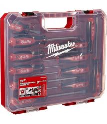 Milwaukee Отвертки набор 12шт, магнитные, SL, PH, PZ, кейс