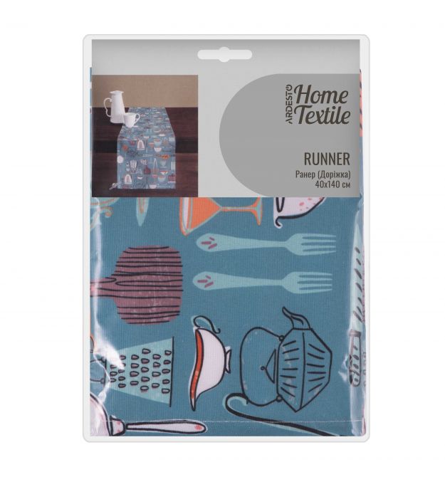 ARDESTO Раннер Cookery 40х140см, 90% полиэстер, 10% хлопок