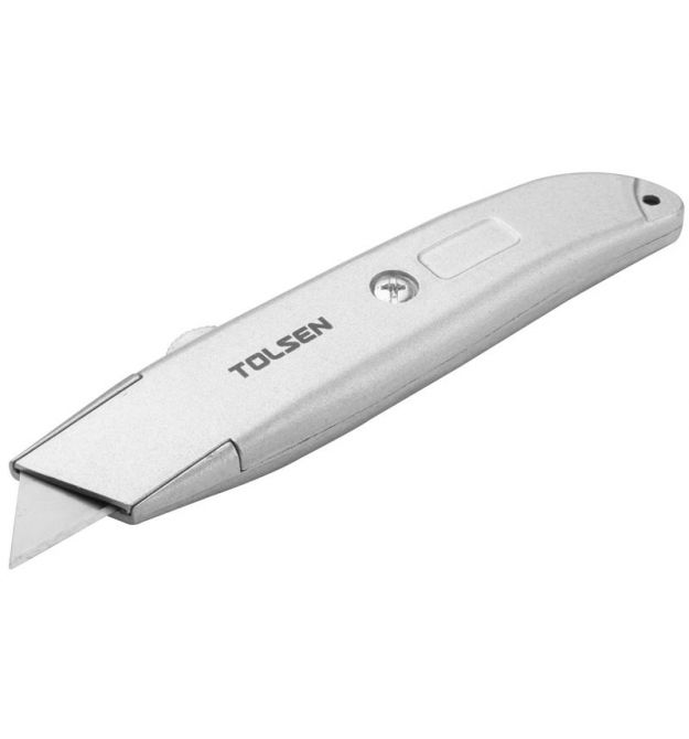 Tolsen Нож, трапециевидное лезвие 61х19мм, корпус из алюминия, 150мм