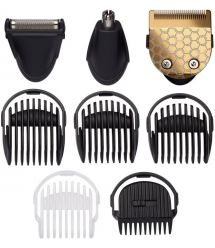 BaByliss Набор для стрижки для бороды, усов, головы, носа и тела, акум., вибрационный мотор, насадок-8, чехол, сталь, серый
