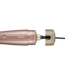 BaByliss Фен-щетка Air Power Volume, 1000Вт, режимов-2, дифузор, иониз-я, хол. обдув, розовый