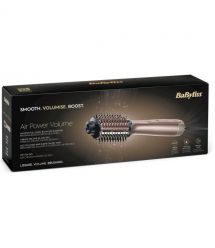 BaByliss Фен-щетка Air Power Volume, 1000Вт, режимов-2, дифузор, иониз-я, хол. обдув, розовый