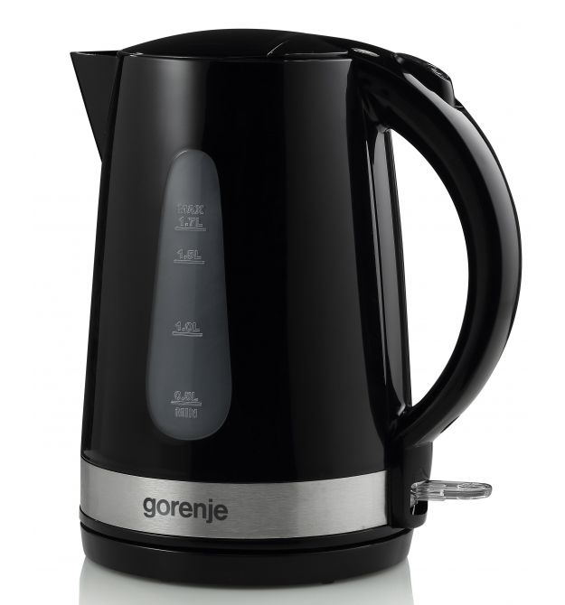 Gorenje Электрочайник, 1,7л, пластик, черный