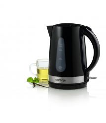 Gorenje Электрочайник, 1,7л, пластик, черный