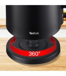 Tefal Электрочайник Thermo Protect, 1.5л, пластик, черный