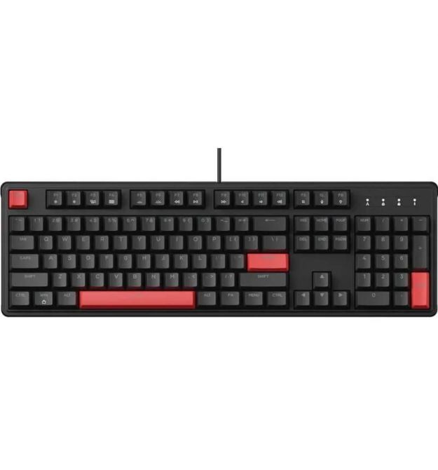 Lemokey Клавиатура механическая X3 104Key, Keychron Red, USB-A, QMK/VIA, Hot-Swap, EN/UKR, RGB, черный