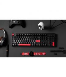 Lemokey Клавиатура механическая X3 104Key, Keychron Red, USB-A, QMK/VIA, Hot-Swap, EN/UKR, RGB, черный