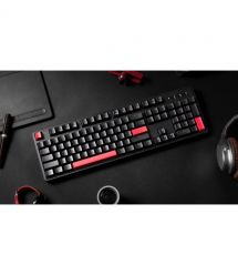 Lemokey Клавиатура механическая X3 104Key, Keychron Red, USB-A, QMK/VIA, Hot-Swap, EN/UKR, RGB, черный