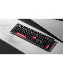 Lemokey Клавиатура механическая X3 104Key, Keychron Red, USB-A, QMK/VIA, Hot-Swap, EN/UKR, RGB, черный