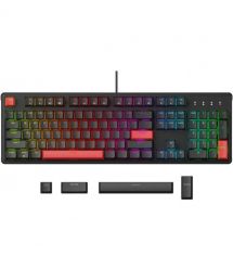 Lemokey Клавиатура механическая X3 104Key, Keychron Red, USB-A, QMK/VIA, Hot-Swap, EN/UKR, RGB, черный