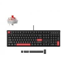 Lemokey Клавиатура механическая X3 104Key, Keychron Red, USB-A, QMK/VIA, Hot-Swap, EN/UKR, RGB, черный