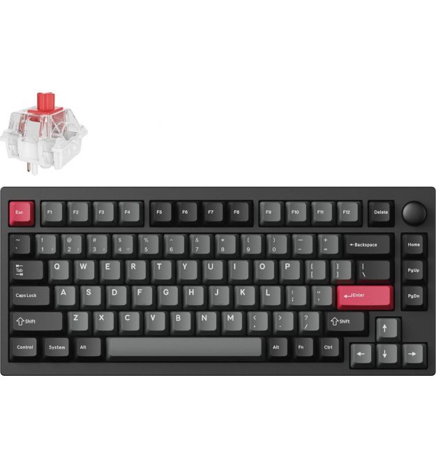 Lemokey Клавиатура механическая P1 Pro 84Key, Keychron Super Red, WL/BT/USB-A, QMK/VIA, Hot-Swap, EN/UKR,