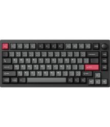 Lemokey Клавиатура механическая P1 Pro 84Key, Super Brown, WL/BT/USB-A, QMK/VIA, Hot-Swap, EN/UKR, RGB, Knob, Carbon Black