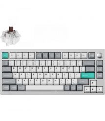 Lemokey Клавиатура механическая P1 Pro 84Key, Super Brown, WL/BT/USB-A, QMK/VIA, Hot-Swap, EN/UKR, RGB, Knob, Space Silver