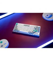 Lemokey Клавиатура механическая P1 Pro 84Key, Super Brown, WL/BT/USB-A, QMK/VIA, Hot-Swap, EN/UKR, RGB, Knob, Space Silver