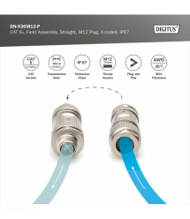 Digitus Коннектор CАТ 6A M12 M, X-coded, STP, IP67