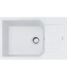 Franke Мойка кухонная Urban, фрагранит, прямоуг., с крылом, 780х500х220мм, чаша- 1, накладная, UBG 611-78 XL, белый