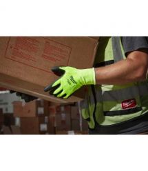 Milwaukee Перчатки рабочие, smartswipe, полиуретан/спандекс/полиэстер, р.10, зелено черные