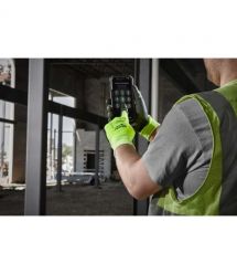 Milwaukee Перчатки рабочие, smartswipe, полиуретан/спандекс/полиэстер, р.9, зелено черные