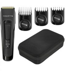 Rowenta Машинка для стрижки Advancer, сеть+акум., роторный мотор, насадок-3, кейс, титан.напыл., черный