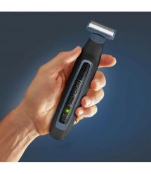 Rowenta Триммер Forever Sharp Sport Collection, для бороды и усов, сеть+акум., роторный мотор, насадок-3, сталь, черно-синий