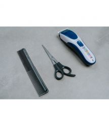 Wahl Набор для стрижки WAHL Color Pro Cordless, сеть+акум., расческа,ножницы, сталь, синий